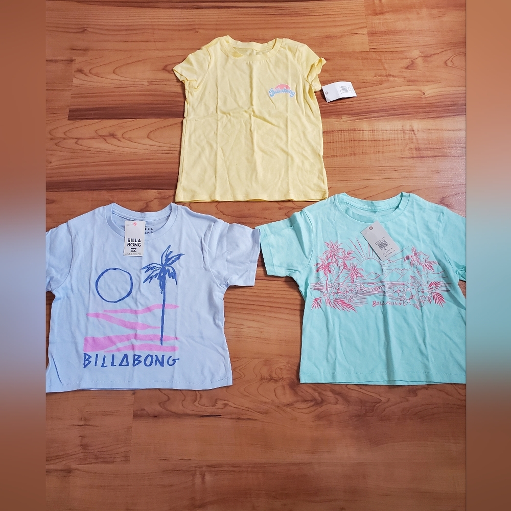 NEW 3 Billabong toddler t-shirts - xxs